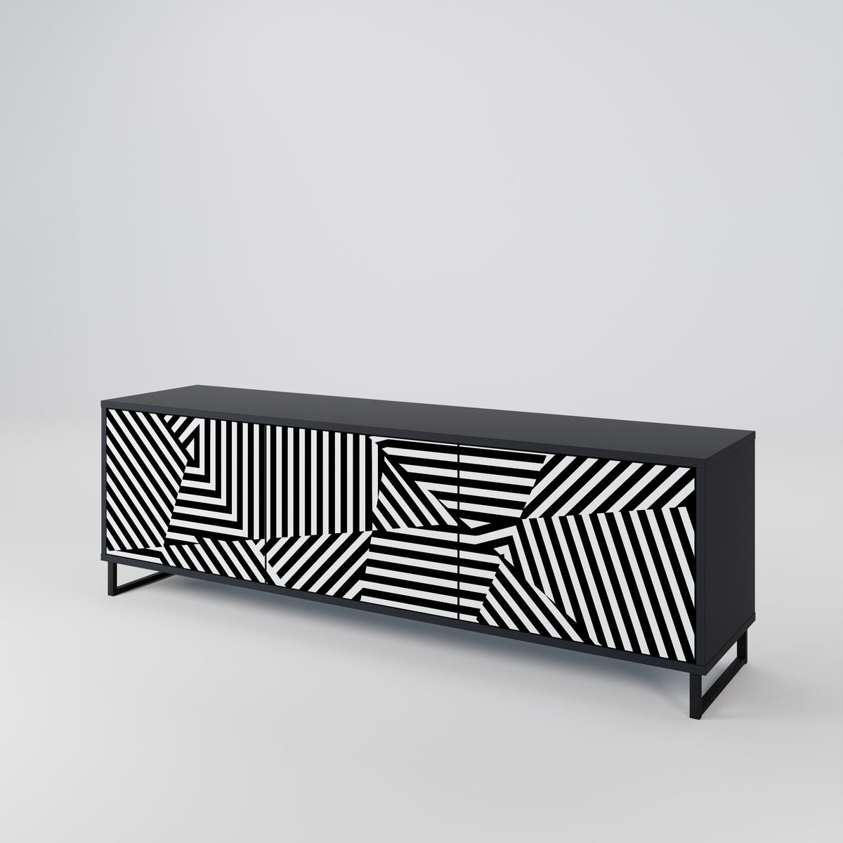ILLUSIONARY LATTICE Mueble de TV de 3 Puertas