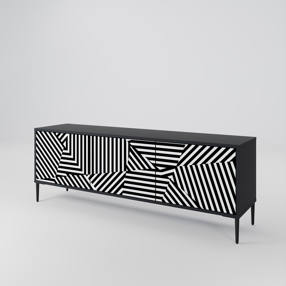 ILLUSIONARY LATTICE Mueble de TV de 3 Puertas