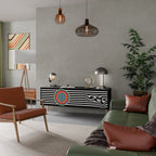 SPECTRA SHOWCASE 3-Door TV Stand in Black Finish