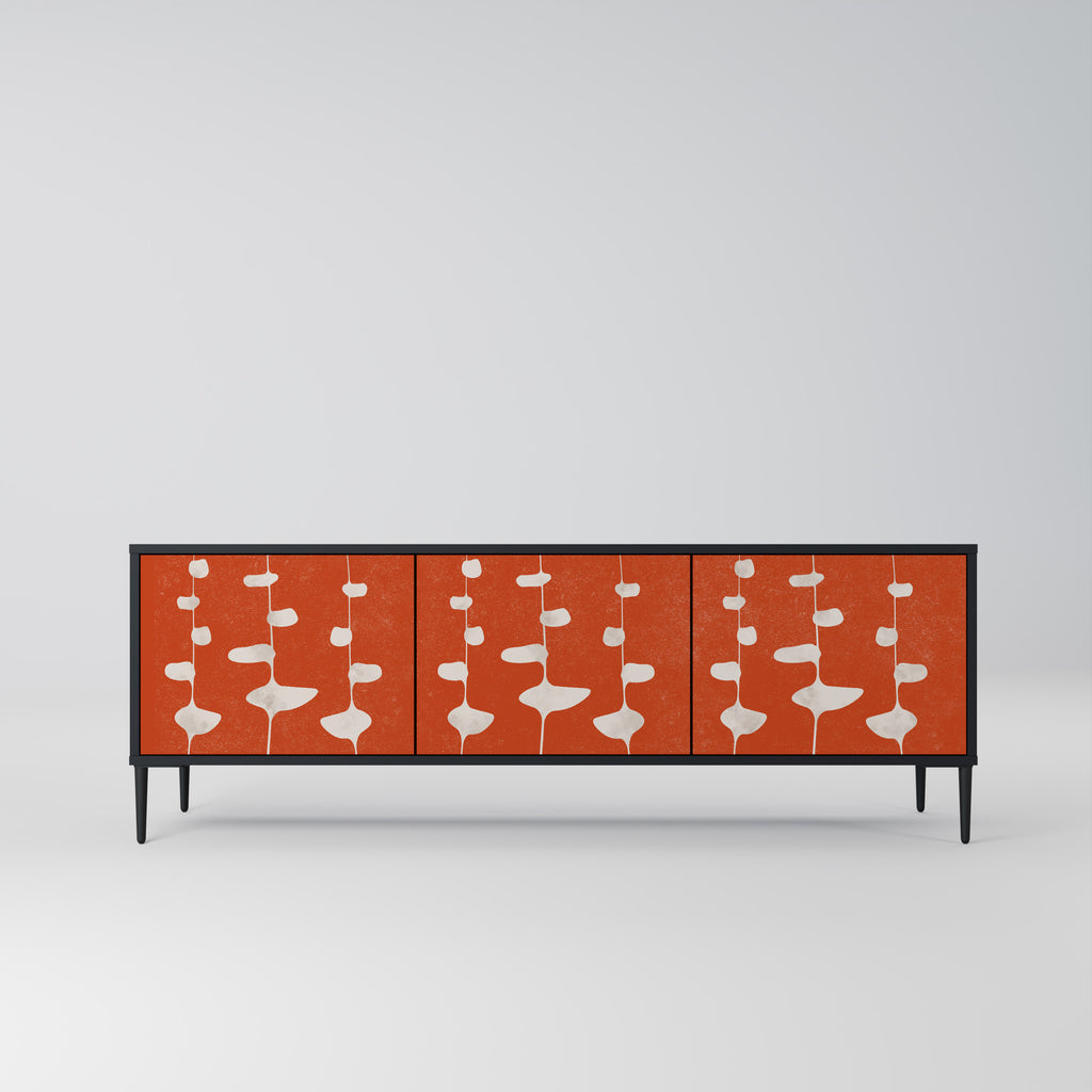 Mueble de TV de 3 puertas COURAGE MOLD con acabado negro