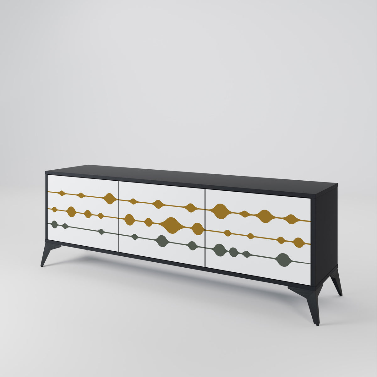 VIVID TONE Mueble de TV de 3 Puertas