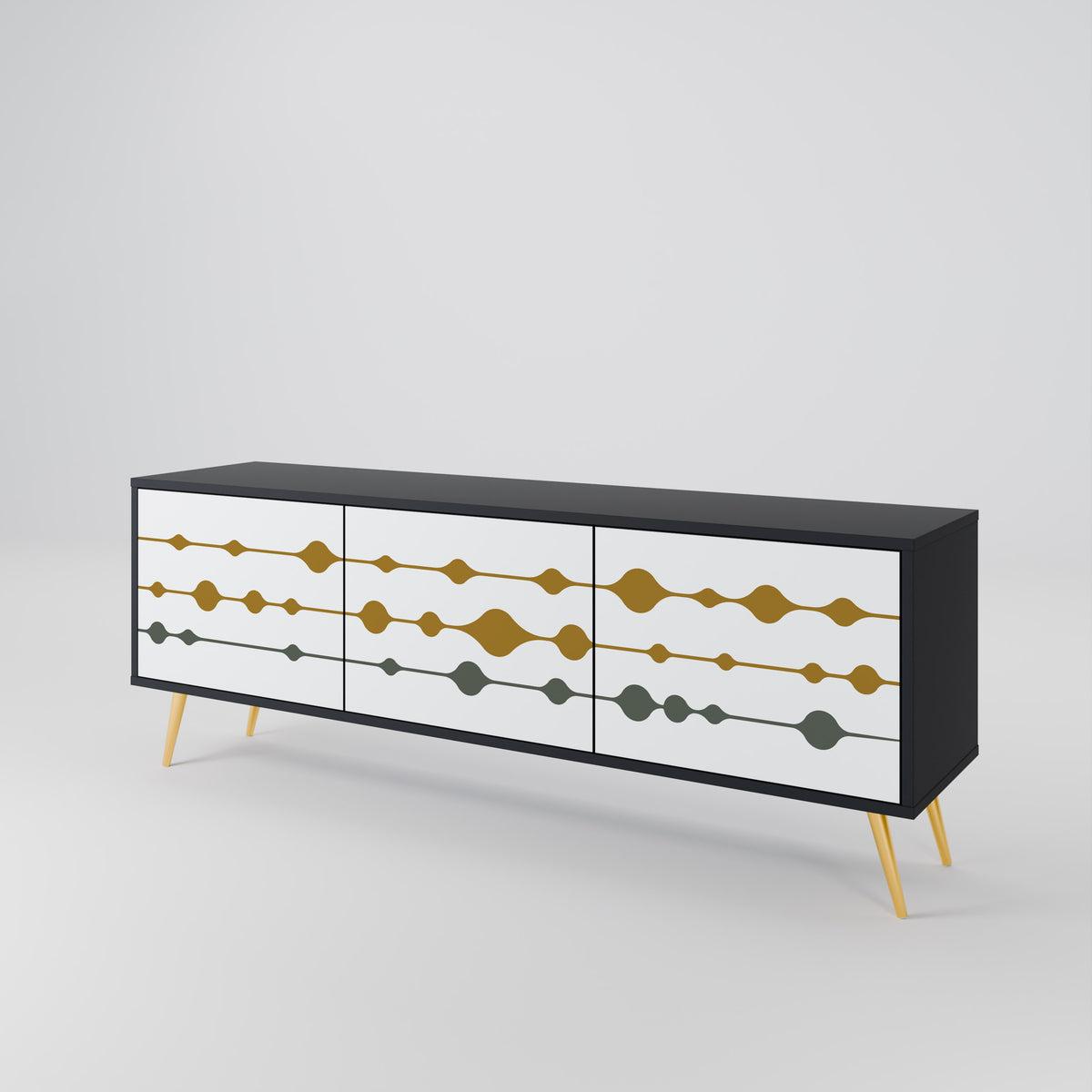 VIVID TONE Mueble de TV de 3 Puertas