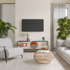 SPACE AROUND Mueble de TV de 3 Puertas en Acabado Negro