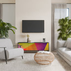VIVID GEOMETRY Mueble de TV de 3 Puertas en Acabado Negro