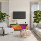 VIVID GEOMETRY Mueble de TV de 3 Puertas en Acabado Negro