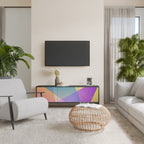 BRIGHT GEOMETRY 3-Door TV Stand in Black Finish