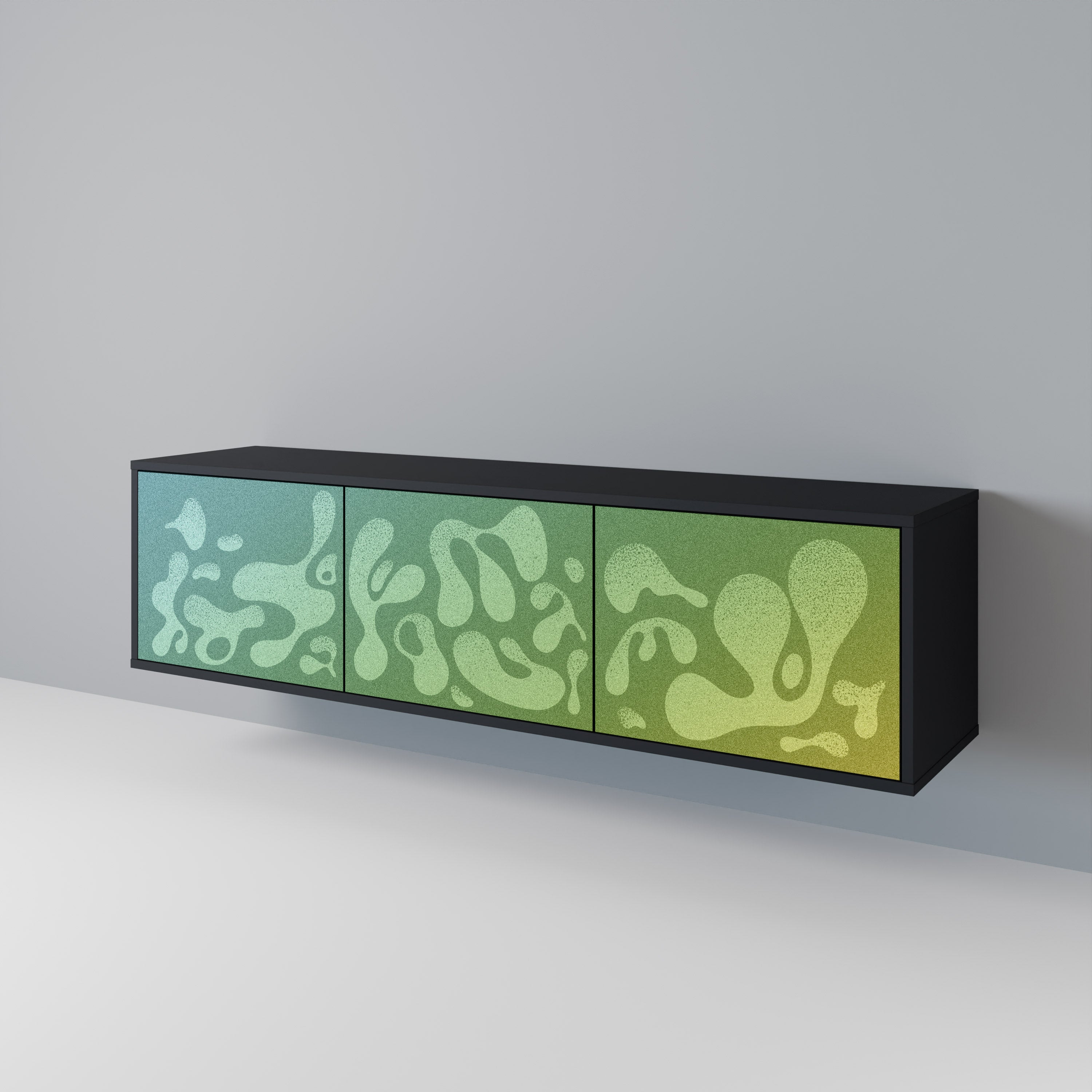 IRREGULAR BLUE 3-Door TV Cabinet