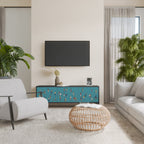 COLLECTIVE STREAM 3-Door TV Stand in Black Finish