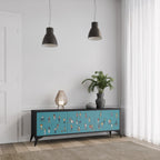 COLLECTIVE STREAM 3-Door TV Stand in Black Finish