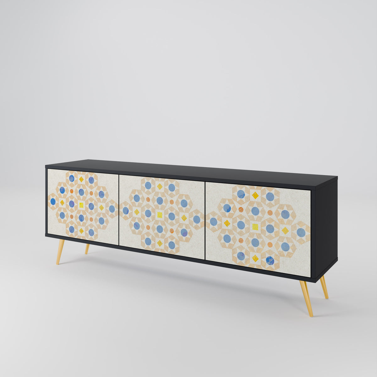 PATTERNED PRISM Mueble de TV de 3 Puertas