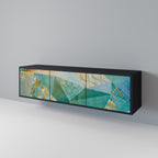 SPECTRUM SPLENDOR 3-Door TV Stand in Black Finish