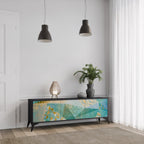 SPECTRUM SPLENDOR 3-Door TV Stand in Black Finish