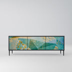 SPECTRUM SPLENDOR 3-Door TV Stand in Black Finish