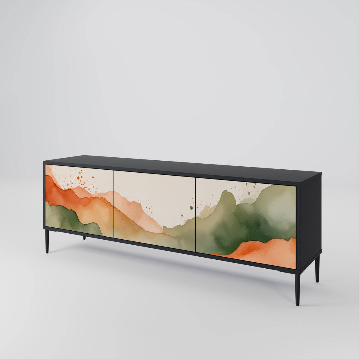 WATERCOLOUR PEAKS Mueble de TV de 3 Puertas