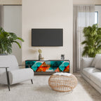 CIRCULAR RHAPSODY 3-Door TV Stand in Black Finish