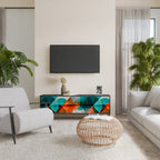 CIRCULAR RHAPSODY 3-Door TV Stand in Black Finish