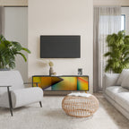 PIERCING SHARPNESS 3-Door TV Stand in Black Finish