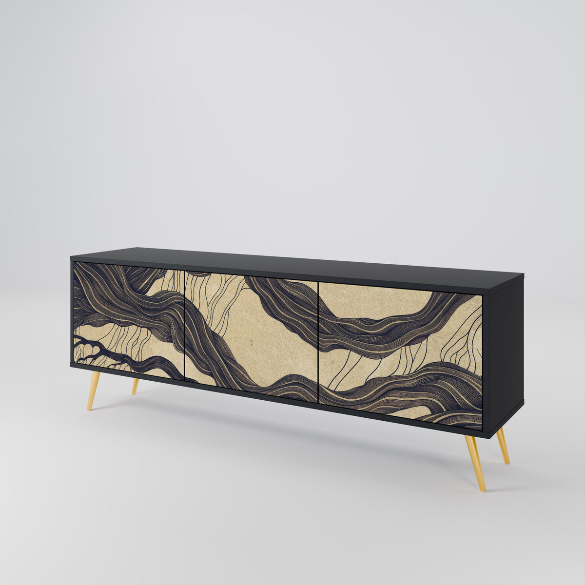 UNIFIED FRAGMENTS Mueble de TV de 3 Puertas