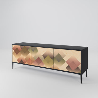 GEOMETRIC FUSION Mueble de TV de 3 Puertas