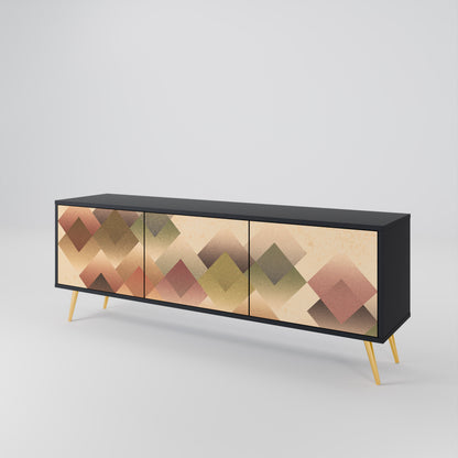 GEOMETRIC FUSION Mueble de TV de 3 Puertas