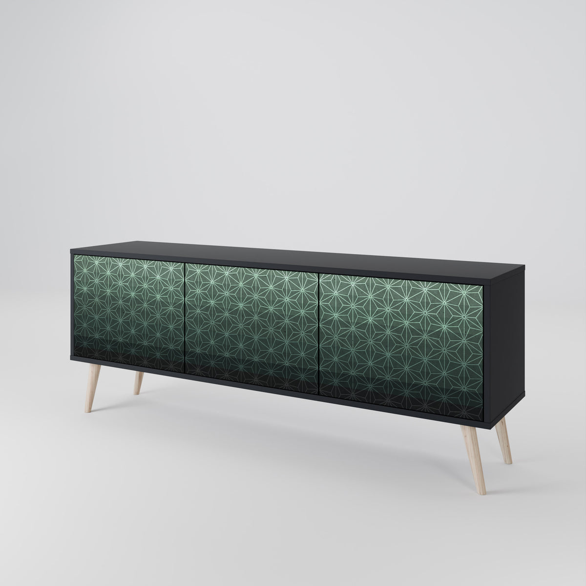 ORNAMENTAL GLIMMER Mueble de TV de 3 Puertas