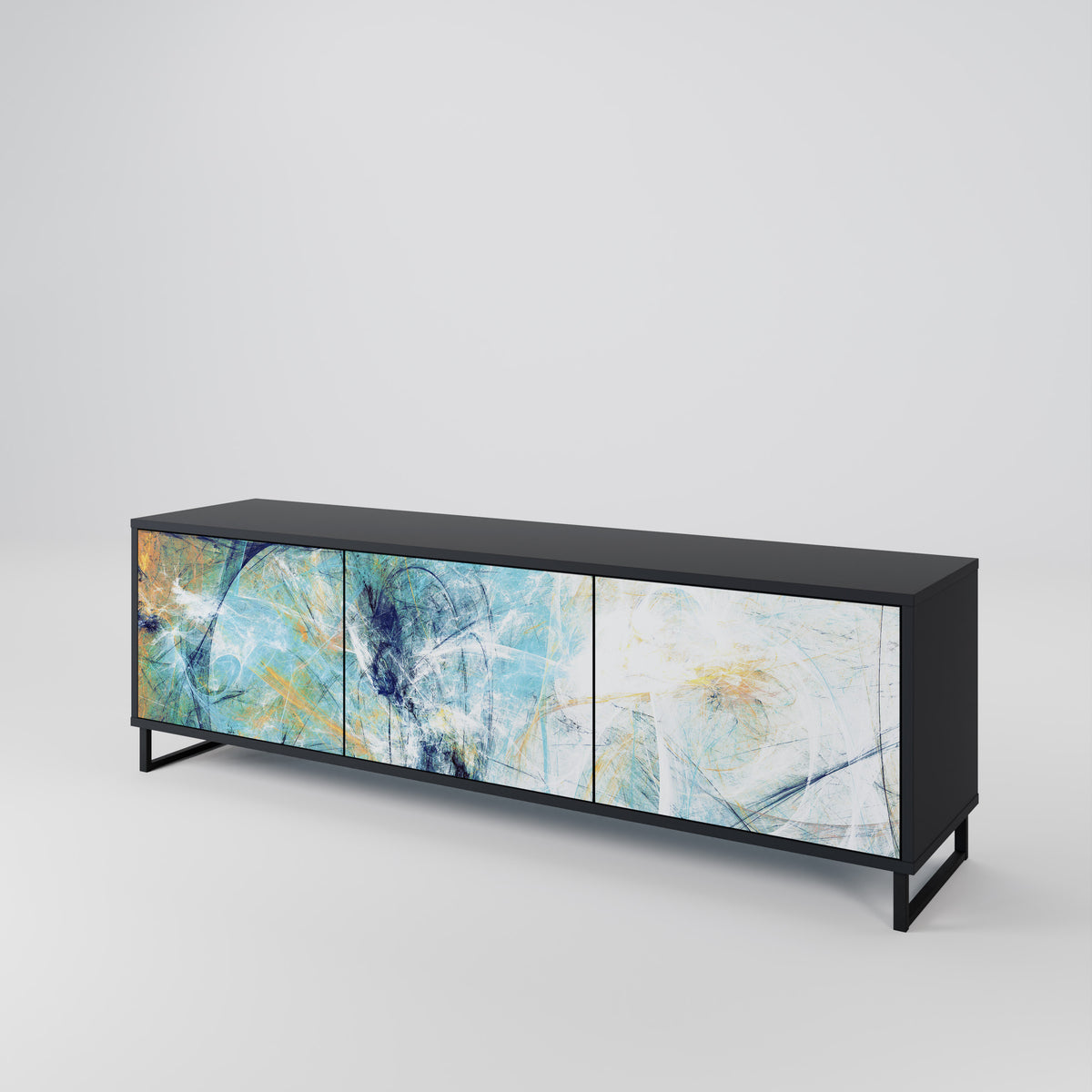 ABSTRACT THOUGHTS Mueble de TV de 3 Puertas