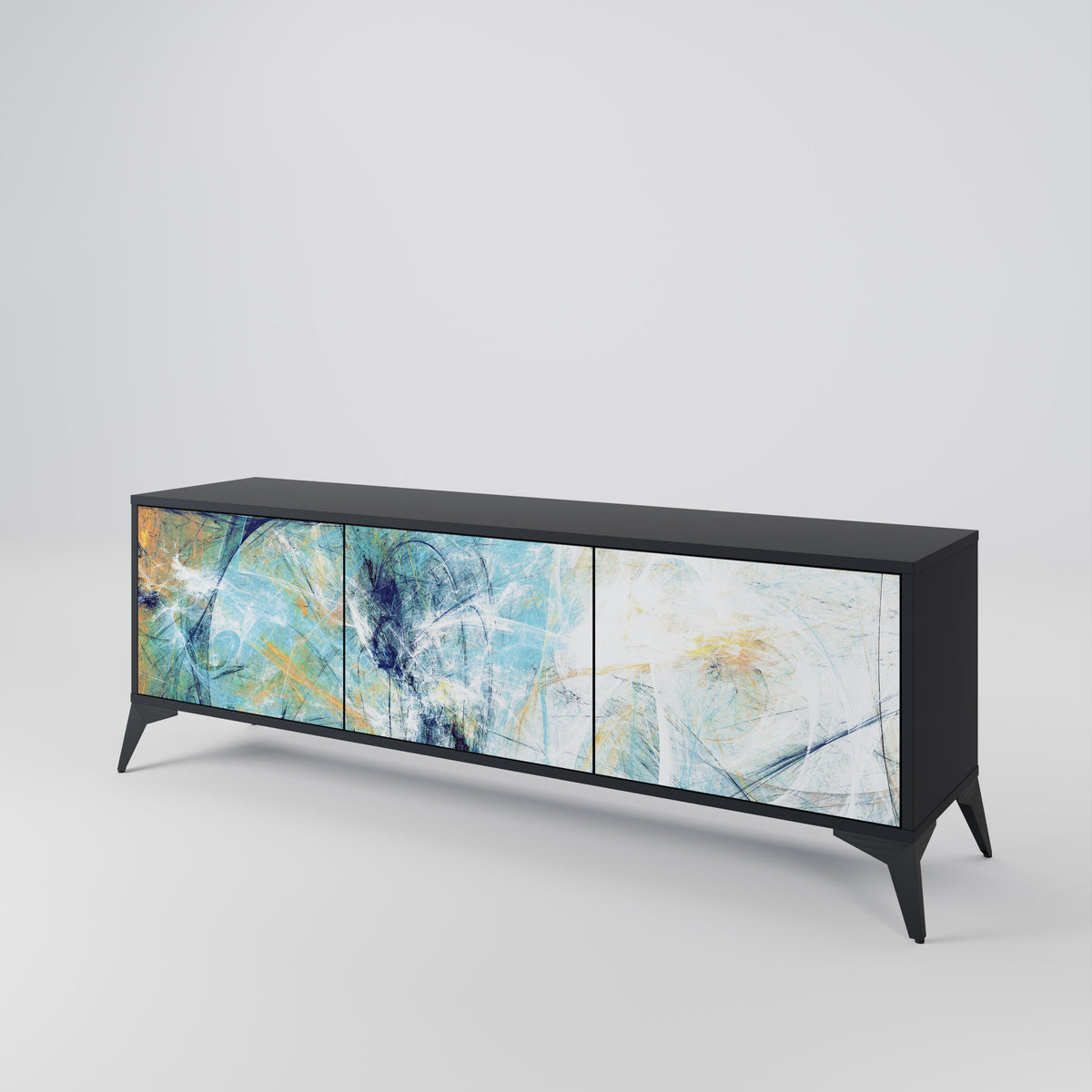 ABSTRACT THOUGHTS Mueble de TV de 3 Puertas