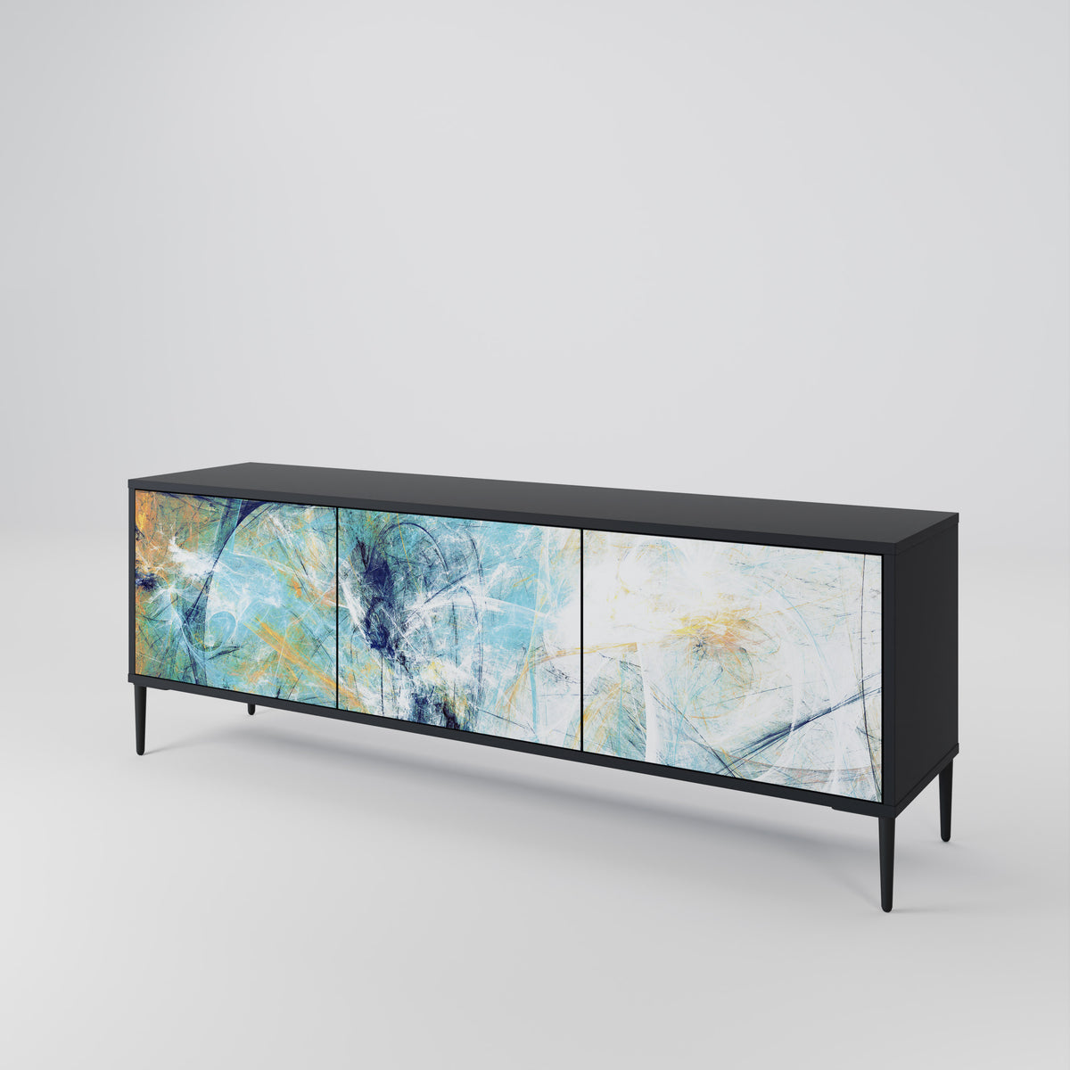 ABSTRACT THOUGHTS Mueble de TV de 3 Puertas