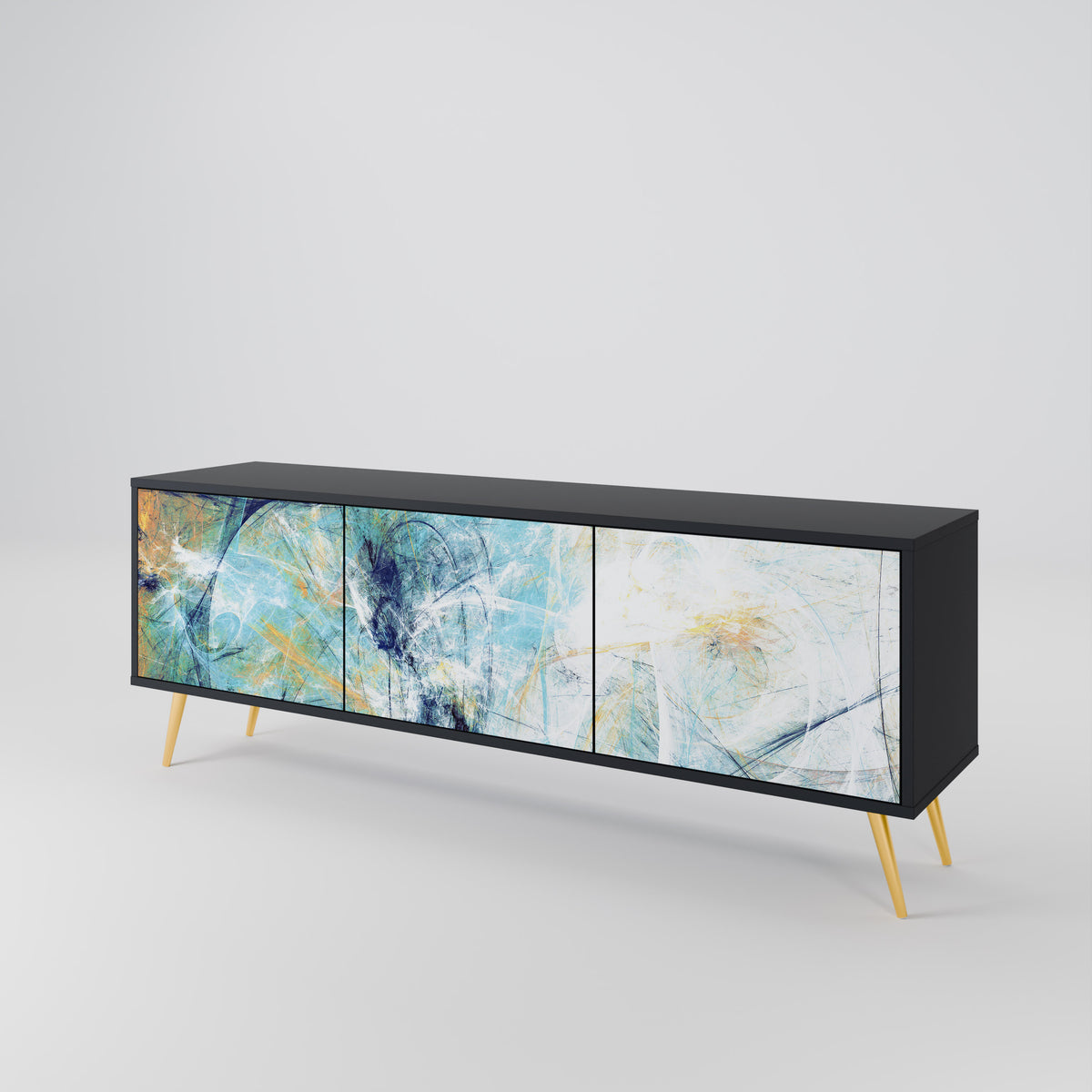 ABSTRACT THOUGHTS Mueble de TV de 3 Puertas