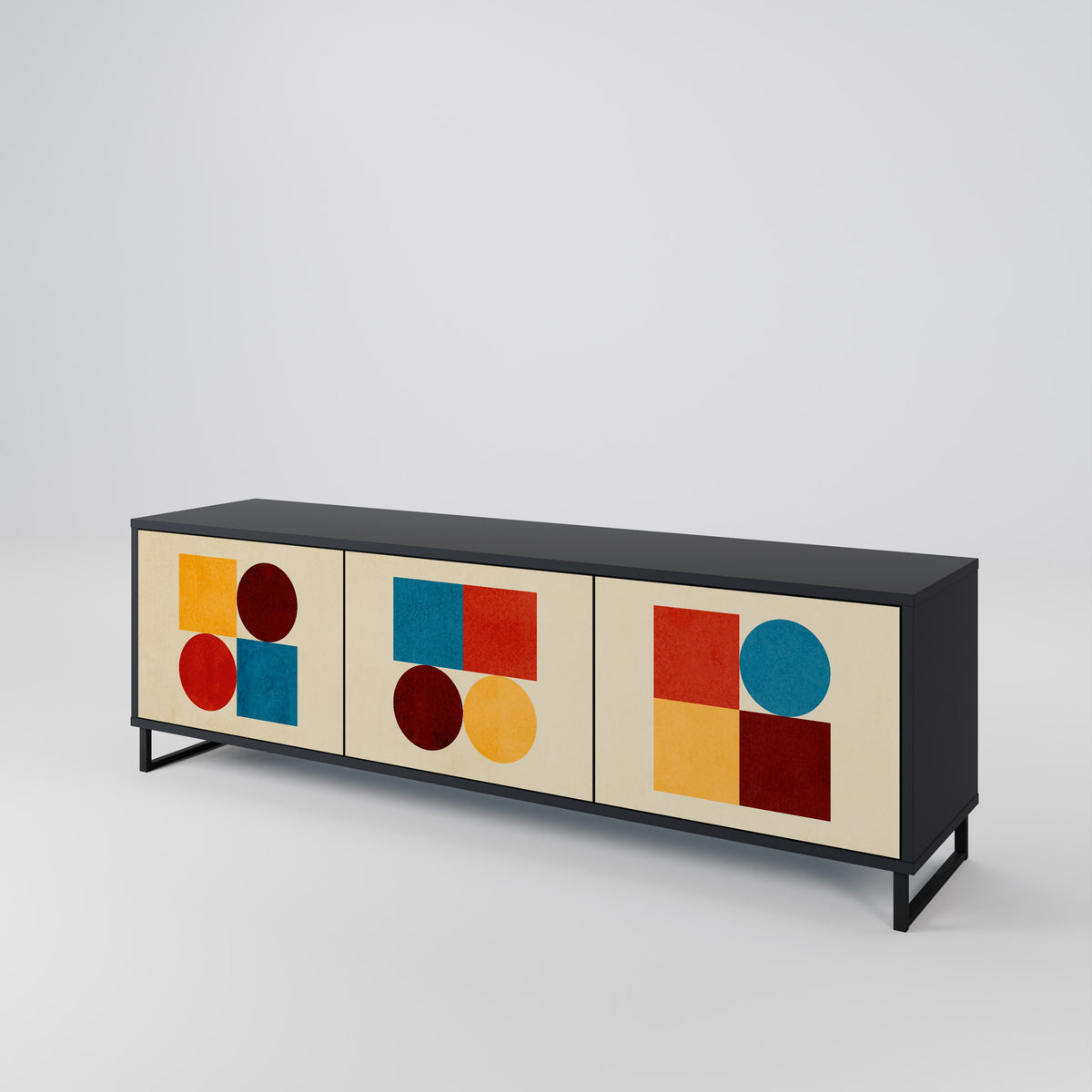 GEOMETRIC PUZZLE Mueble de TV de 3 Puertas