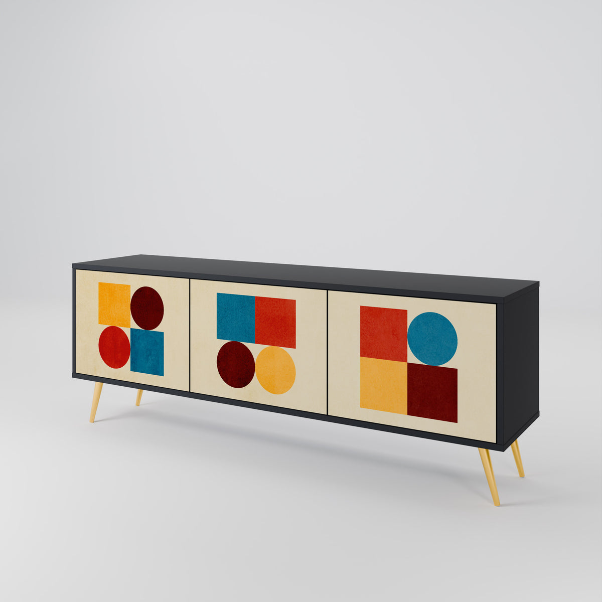 GEOMETRIC PUZZLE Mueble de TV de 3 Puertas