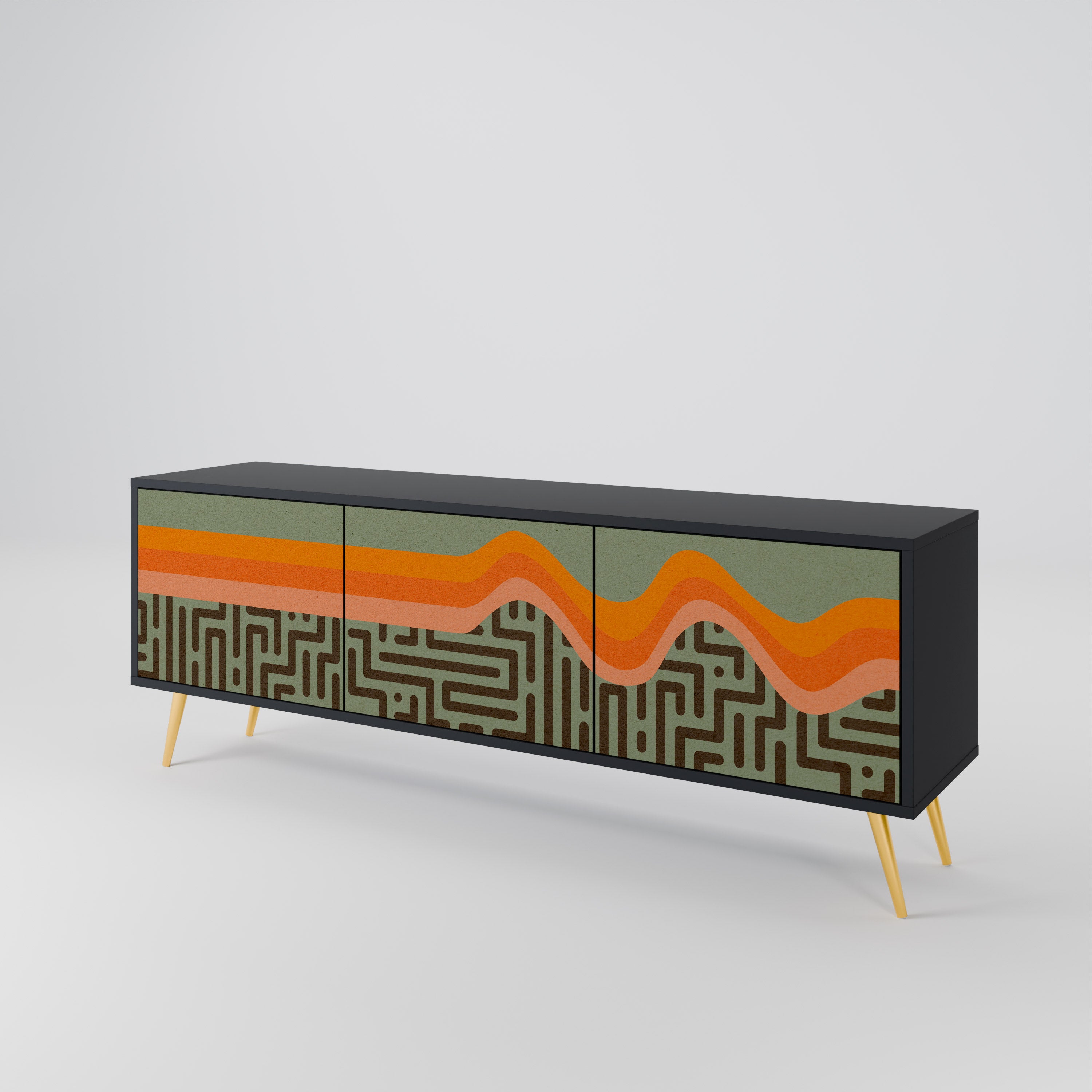 SIMPLE SOLUTIONS 3-Door TV Cabinet