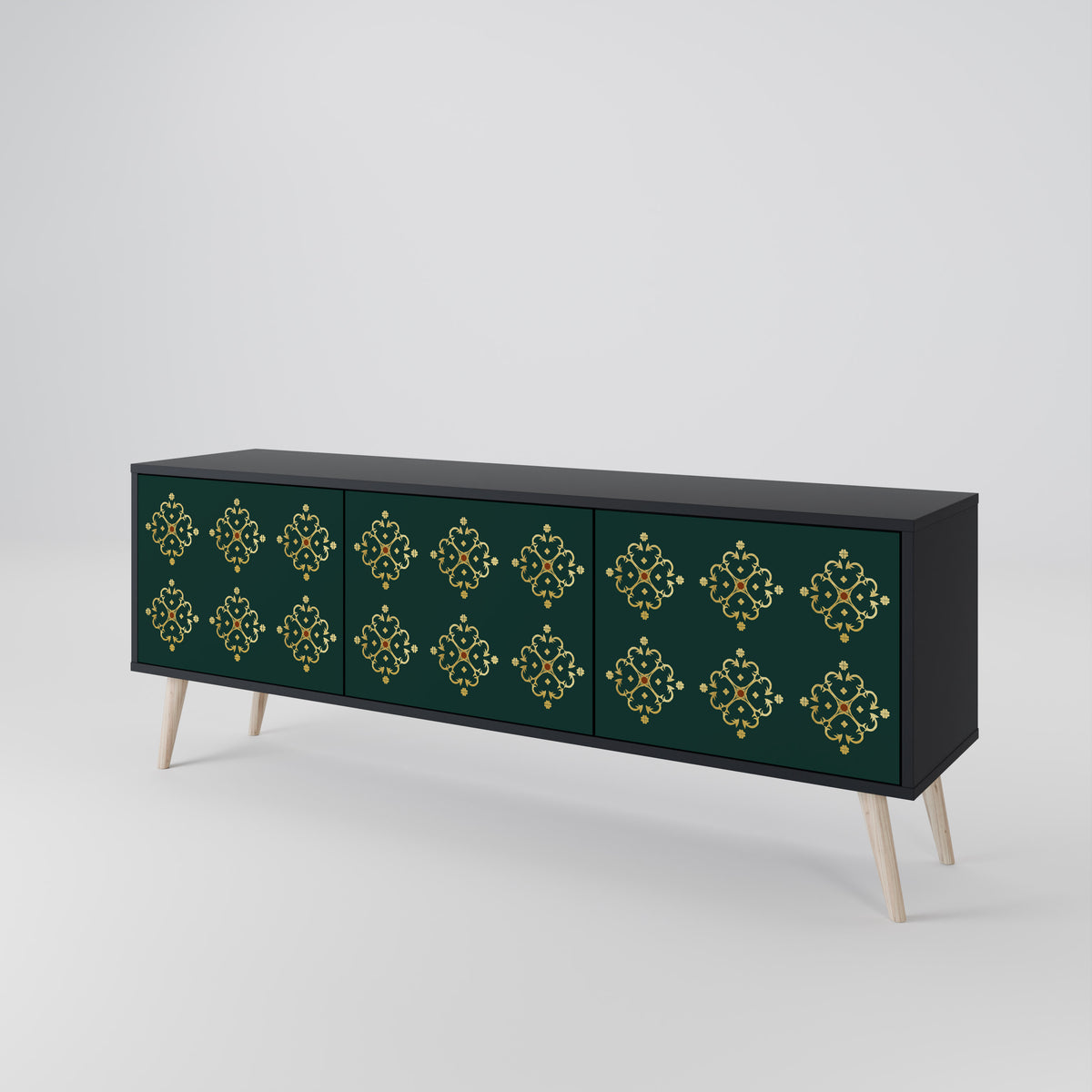 ROYAL MEDALLION Mueble de TV de 3 Puertas