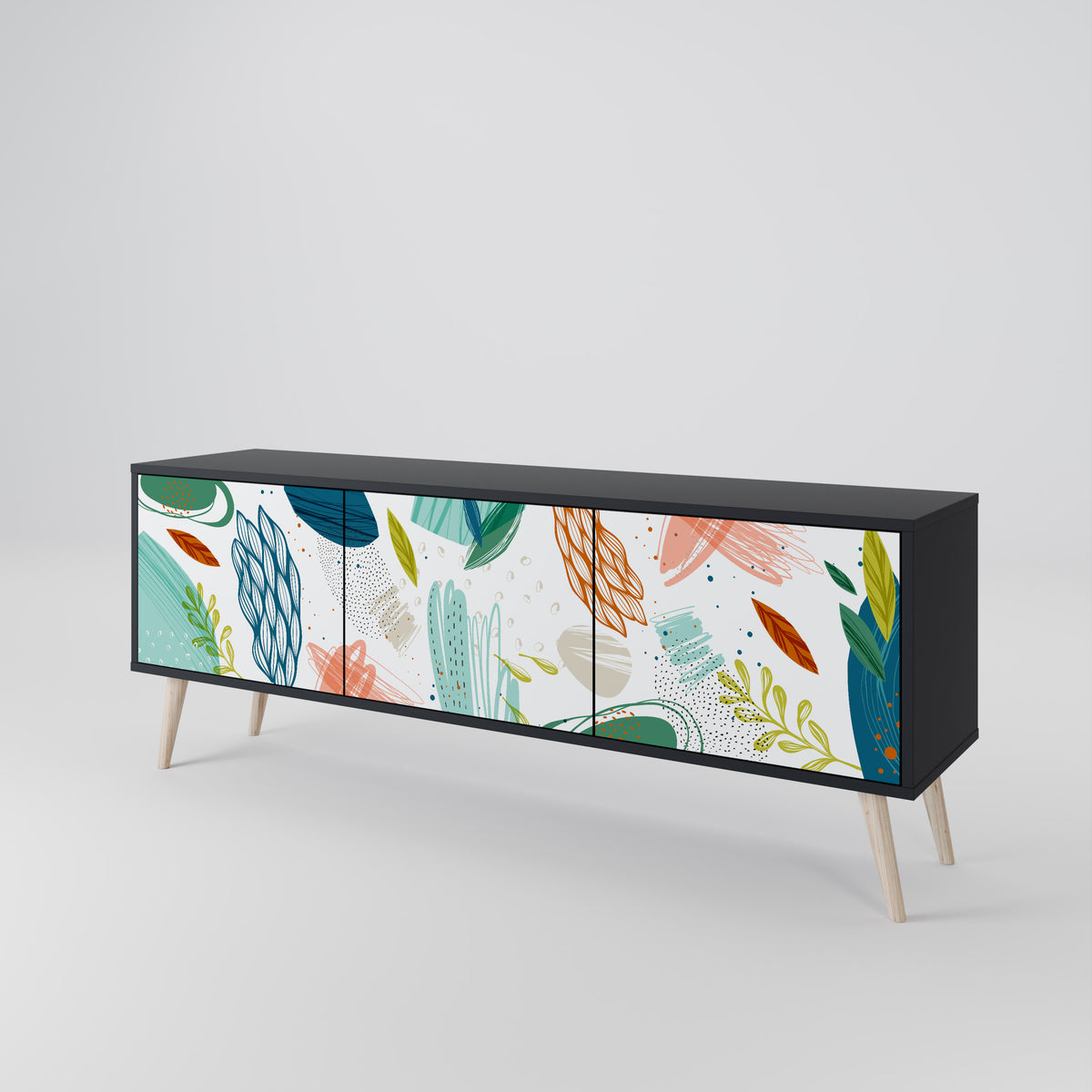 BOTANICAL HURRICANE Mueble de TV de 3 Puertas