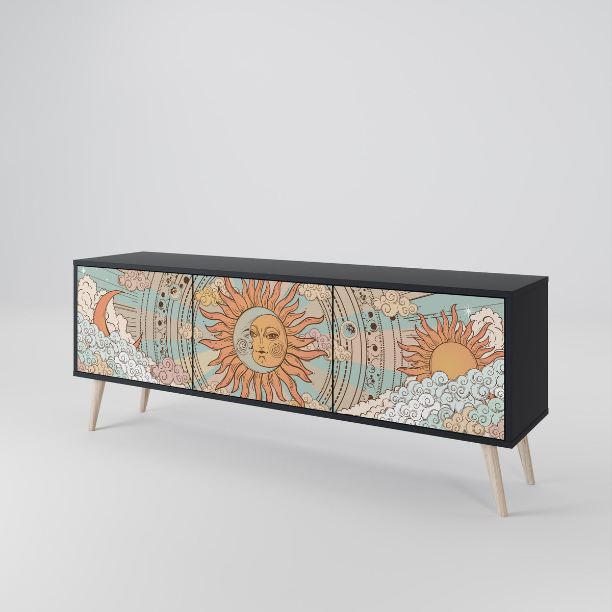 MYSTICAL STRUCTURE Mueble de TV de 3 Puertas