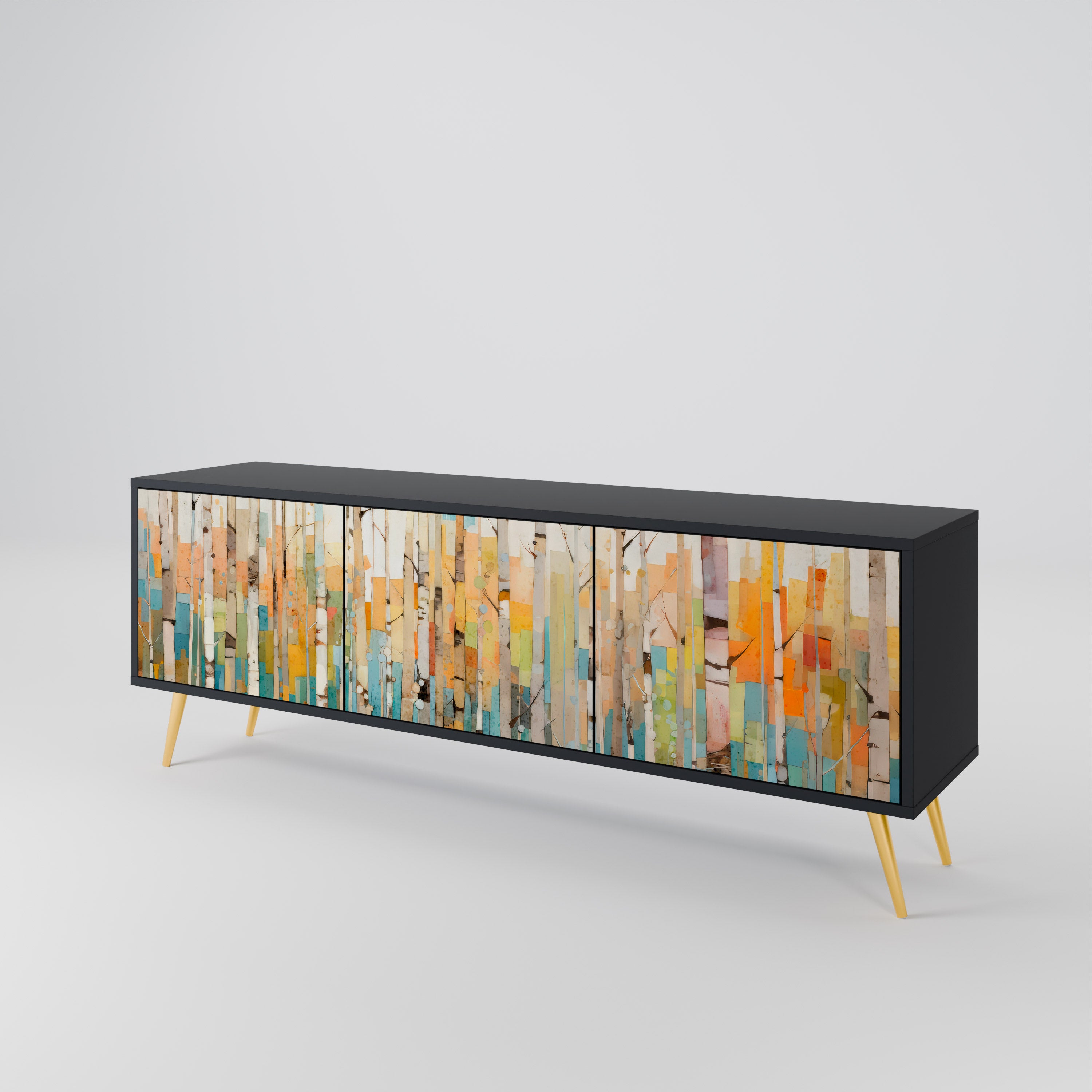 BIRCH KALEIDOSCOPE Mueble de TV de 3 Puertas