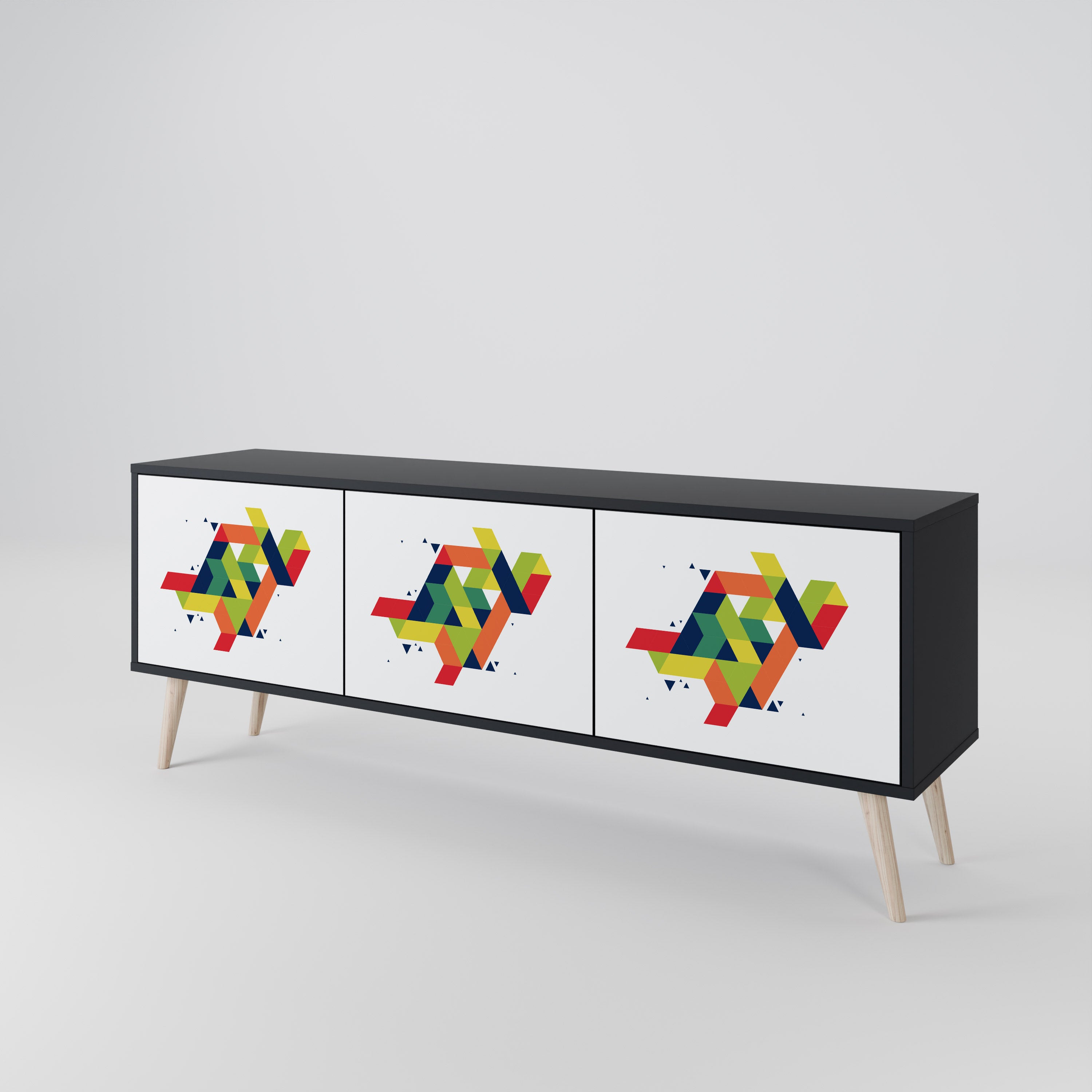 FUTURE SIGN Mueble de TV de 3 Puertas