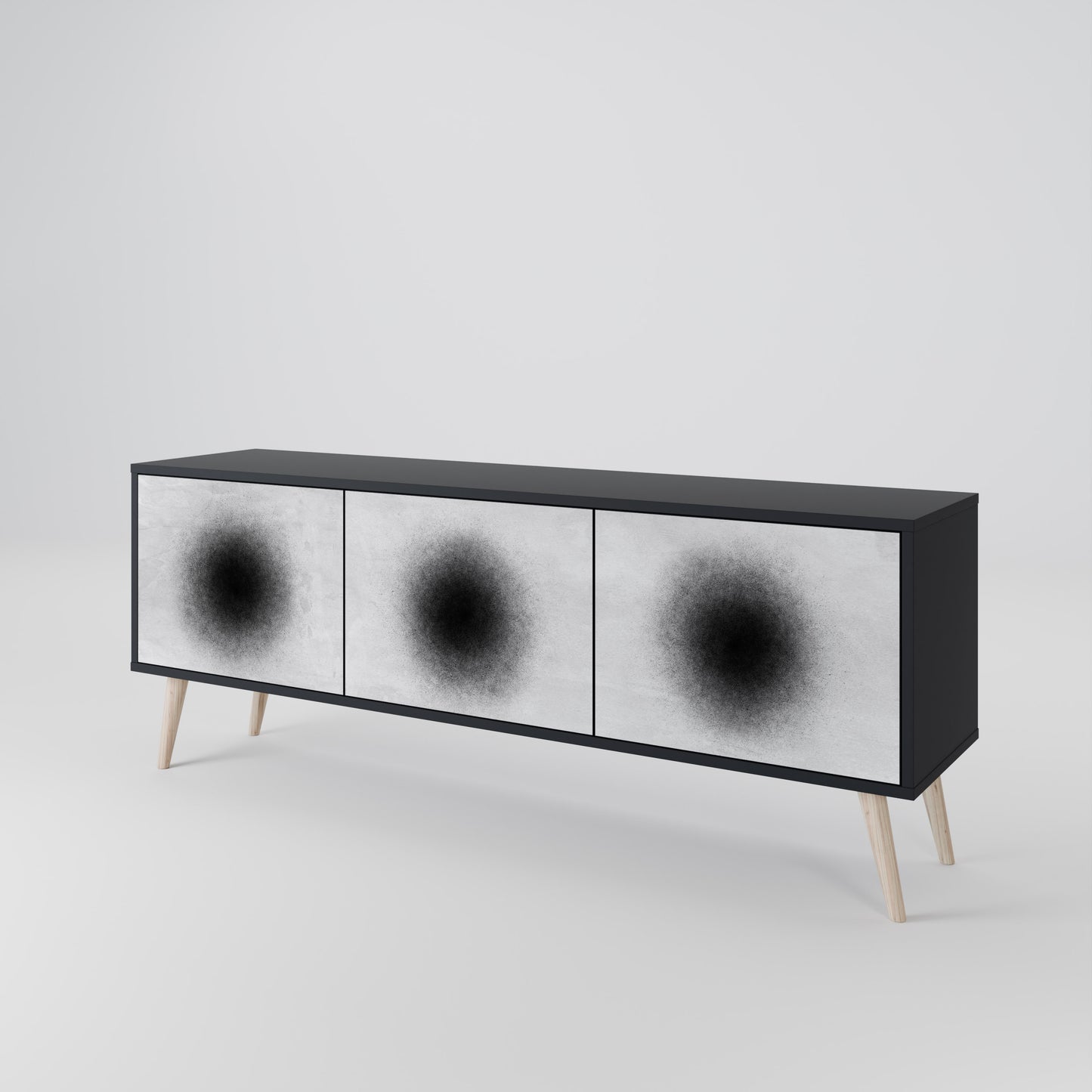 BLACK HOLE Mueble de TV de 3 Puertas