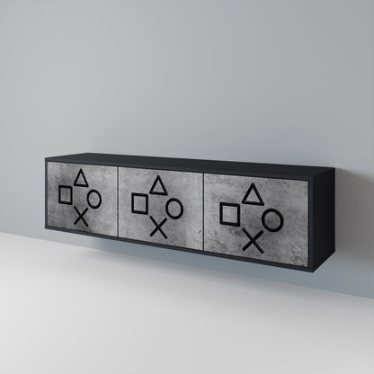 GAMER CHOICE Mueble de TV de 3 Puertas