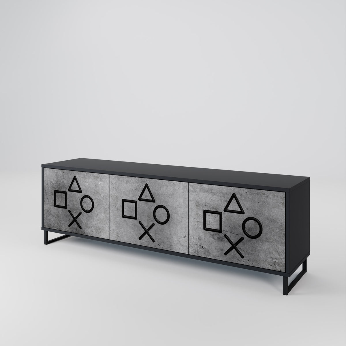 GAMER CHOICE Mueble de TV de 3 Puertas