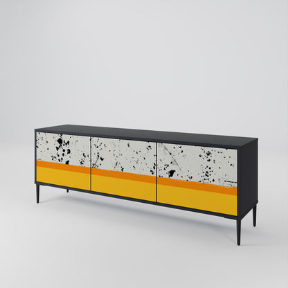 DYED BY ORANGE Mueble de TV de 3 Puertas