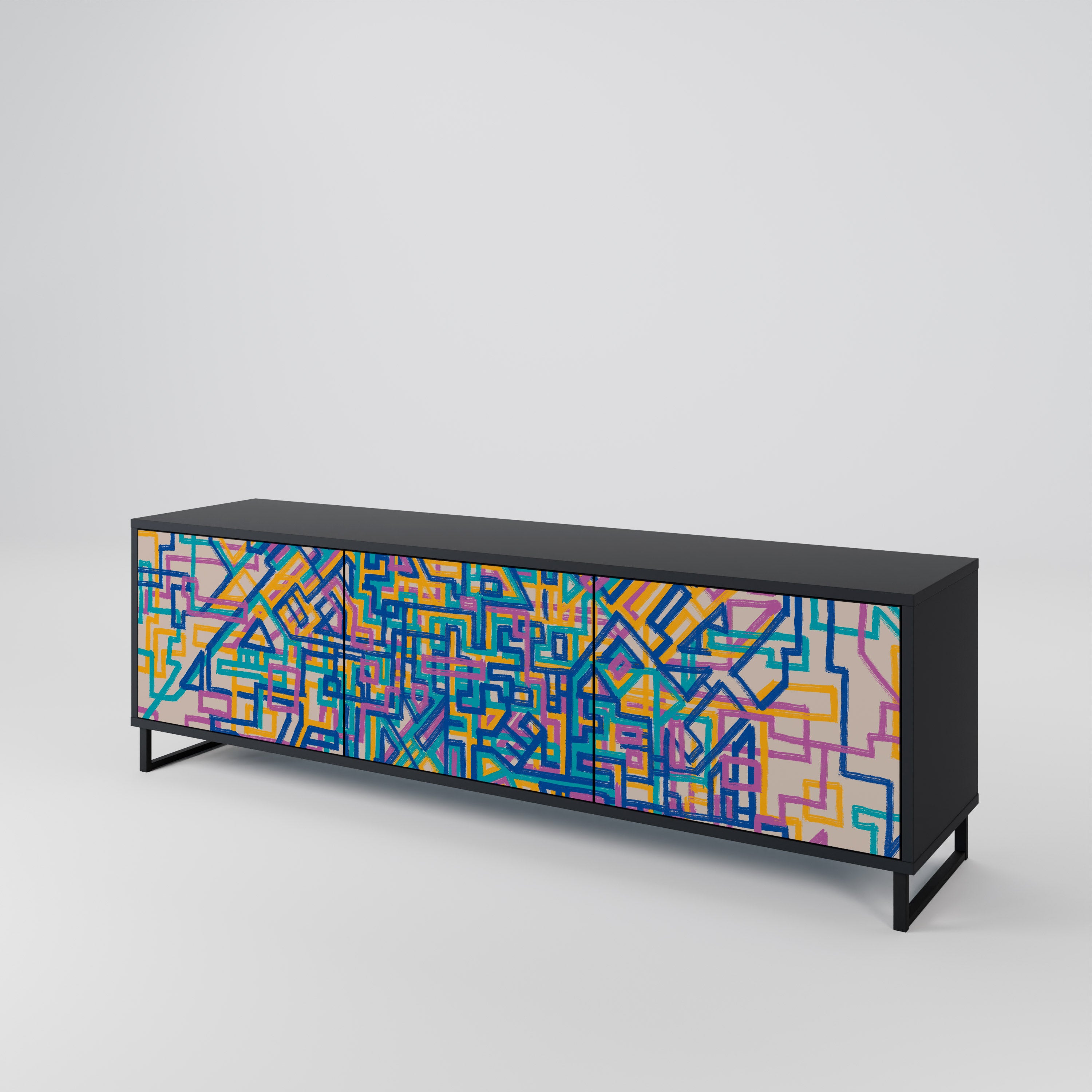 MEMORIES MAP 3-Door TV Cabinet