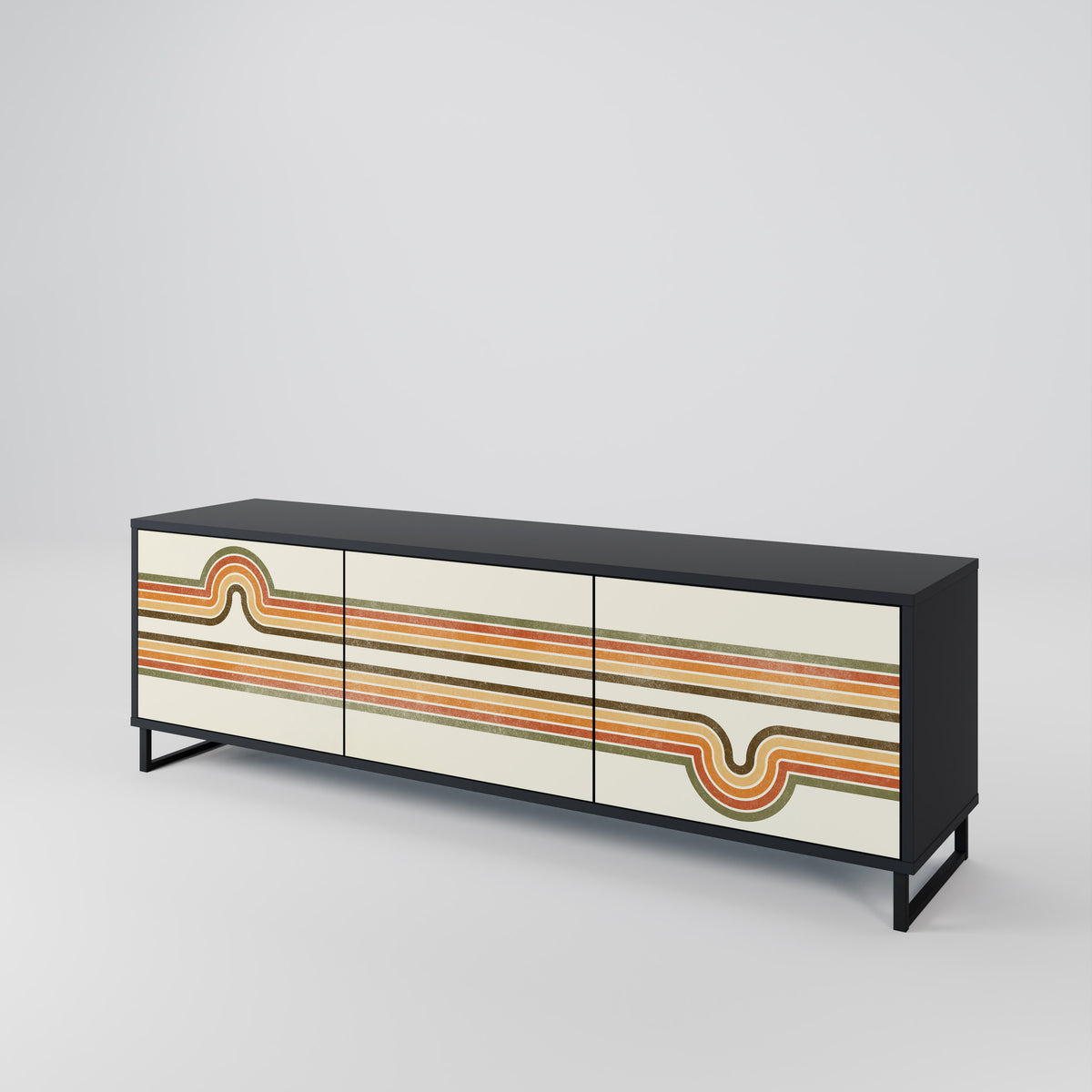 EXCEPTIONAL STREAM Mueble de TV de 3 Puertas