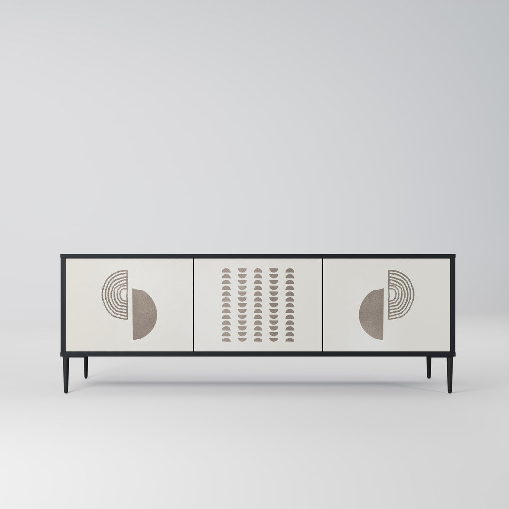 Mueble de TV de 3 puertas HARMONY ESSENCE en acabado negro