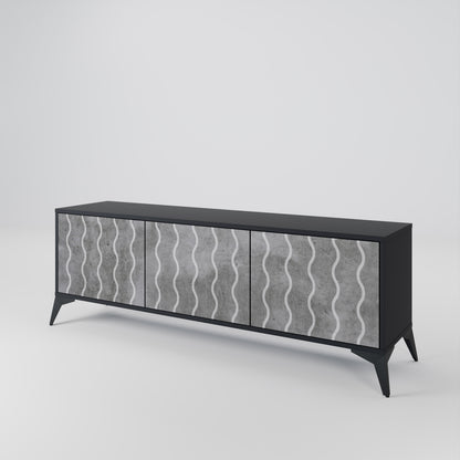 WAVES OF CONCRETE Mueble de TV de 3 Puertas