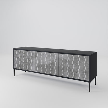 WAVES OF CONCRETE Mueble de TV de 3 Puertas
