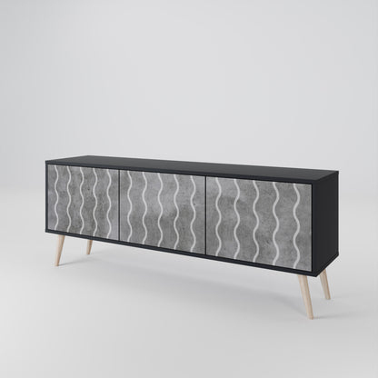 WAVES OF CONCRETE Mueble de TV de 3 Puertas