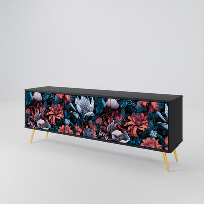 ETHEREAL BLOSSOMS Mueble de TV de 3 Puertas