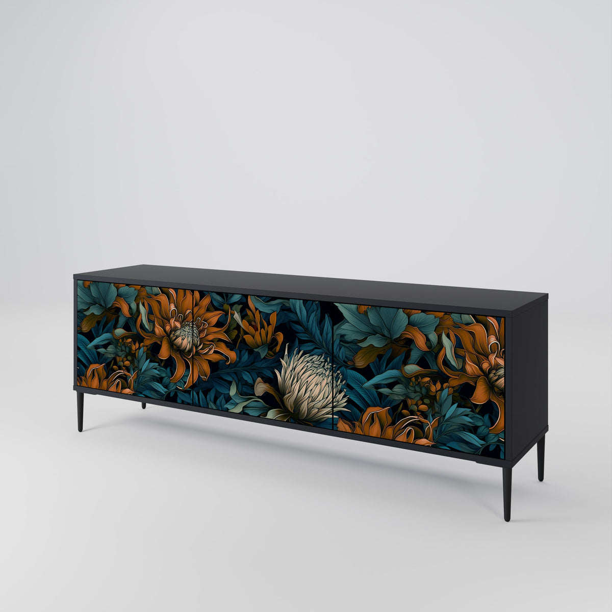 MORNING BLOOM Mueble de TV de 3 Puertas