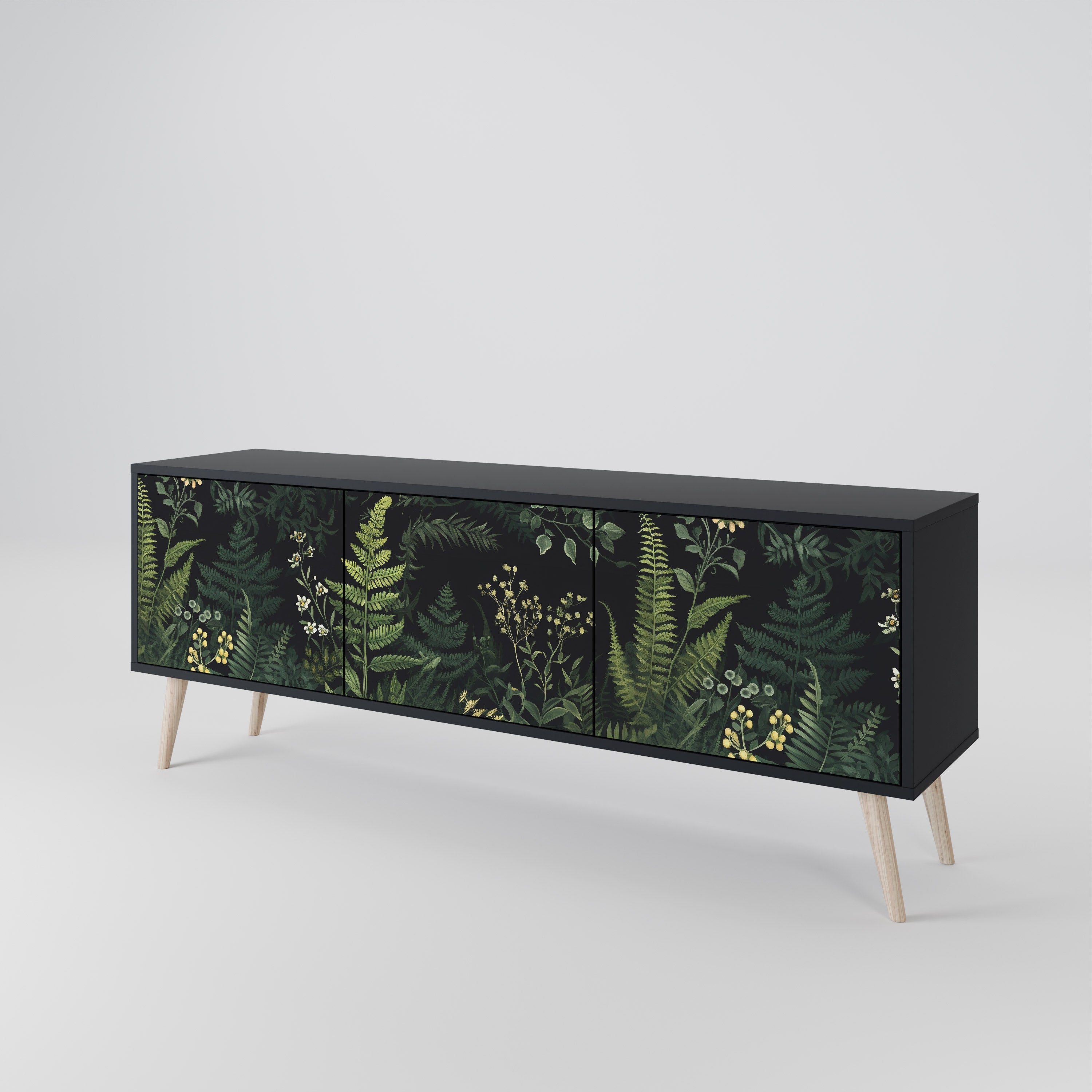 FERN FLOWERS Mueble de TV de 3 Puertas